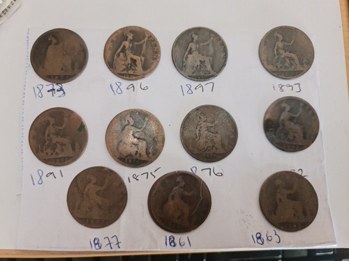 Victoria bronze penny 1860 - bronze, 1860-