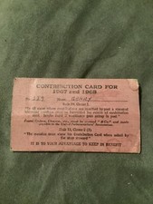 CONTRIBUTION CARD 1967-1968 UNITED PATTERN MAKERS’ ASSOCIATION BOOKLET A5