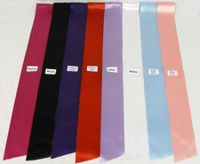 PLAIN SASH RIBBON 4in 100mm WIDE 1.8 LENGTH CHOICE OF 16 BEAUTIFUL COLOURS NEW 