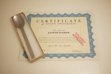 Bespoke spoon with postcode