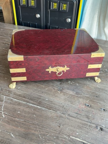 Vintage burl wood humidor - vintage,