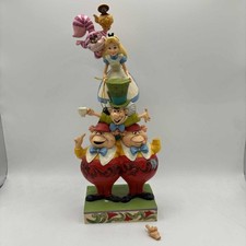 Disney Traditions Alice in Wonderland Stacked Figurine 6008997 Damaged