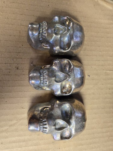 Bismuth skull geode - bismuth,