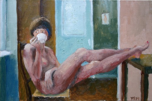 Female nude figure - nude, original