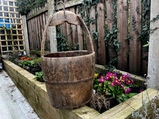 ANTIQUE WOODEN WELL BUCKET