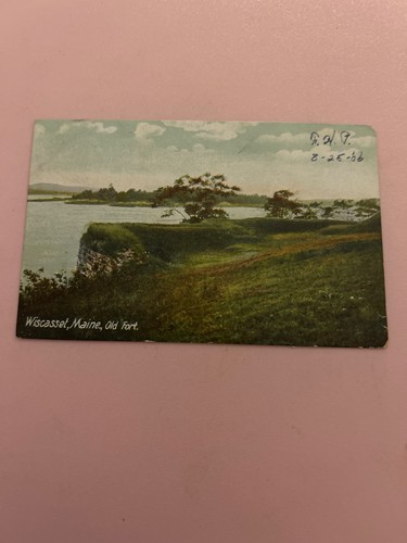 1906 wiscasset maine old fort - wiscasset,