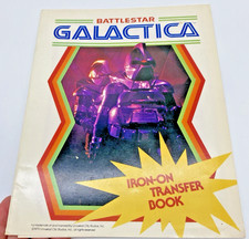 1979 Battlestar Galactica Iron-On Transfer Book with all 12 Designs Complete