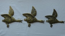 Vintage Brass Flying Ducks