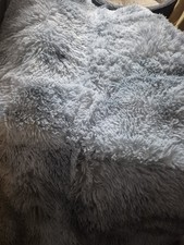 Fluffy Light Grey Rugs Size