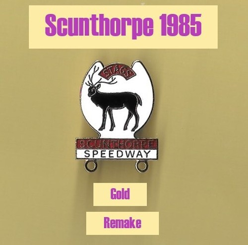 Scunthorpe 1985 speedway badge - scunthorpe,