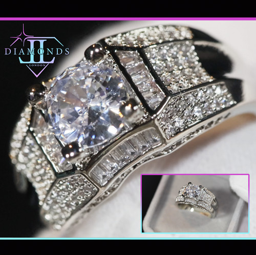 Simulated diamond ring mens - simulated,
