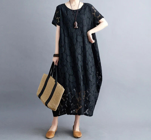 Ladies black cotton arty - black,
