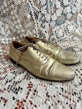 John Lawrence Sullivan By SWEAR Vintage Gold Leather Lace Up Shoes Size EU 38