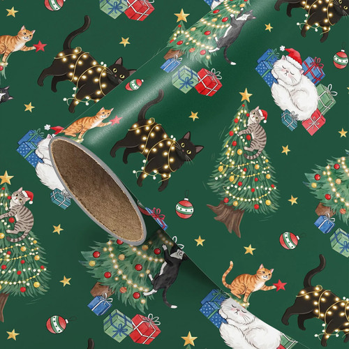Christmas gift wrapping paper - wrapping,