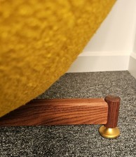 Greaves and Thomas restored Swivel Egg Chair Vintage Mid Century Mustard Boucle 