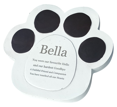 Personalised dog paw memorial - paw,
