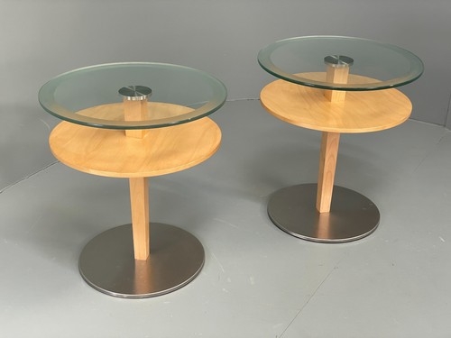 Danish circular side tables - danish,