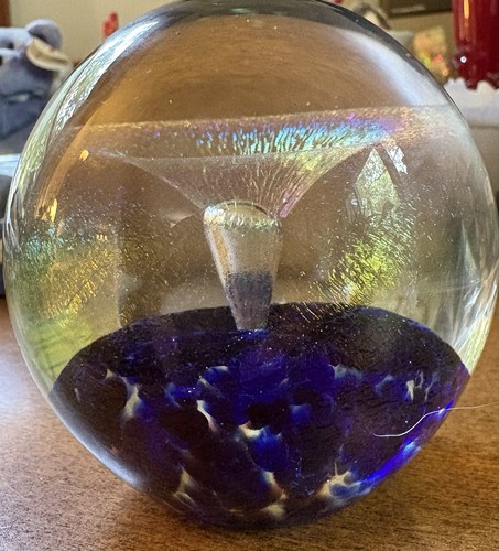 Vintage art glass paperweight - vintage,