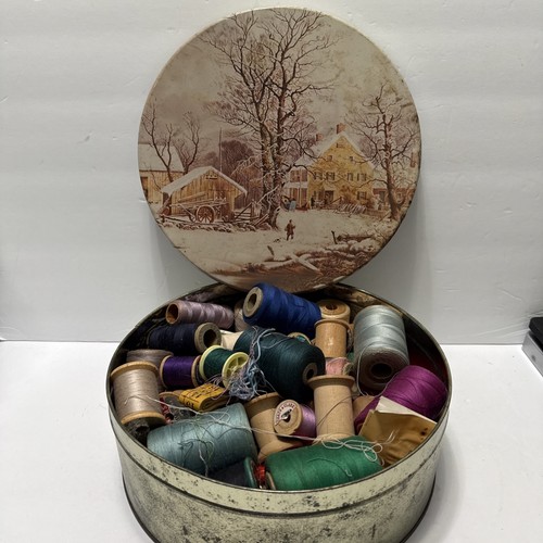 Vintage wooden spools with - vintage,