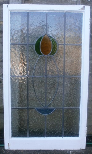 Antique stained glass window - glass,