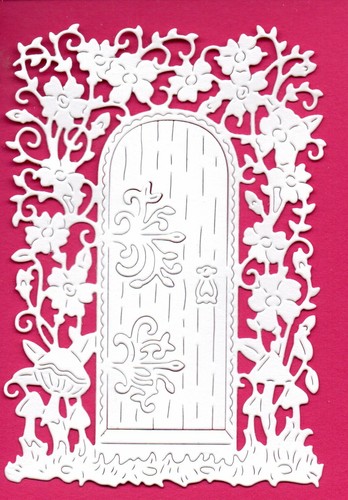 New tattered lace fairy door - tattered,