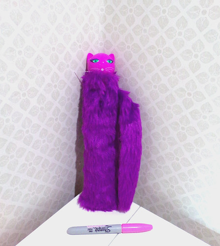 Pink purple pylones - furry, cat