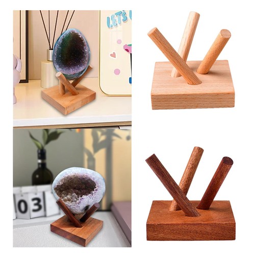 Wooden display stand - wooden, sphere
