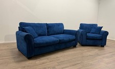Taylor Blue Fabric Sofa &