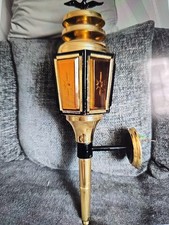 Large Antique brass coach wall