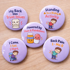 Funny Back Pain Badge Chronic
