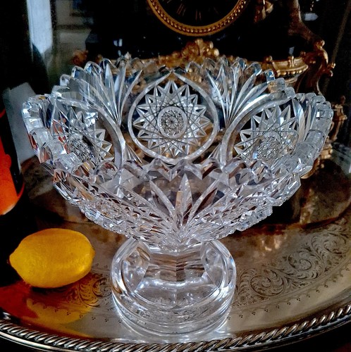 Large crystal glass bowl - large,