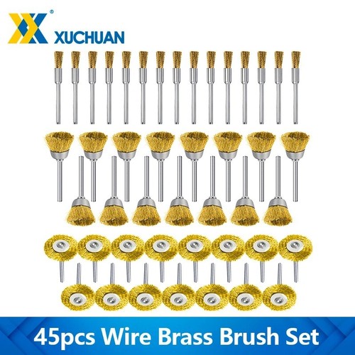 45pcs brass wire brush - brass,