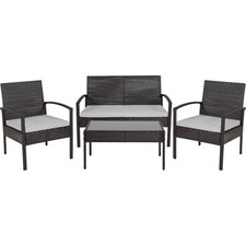 Flash Aransas 4PC Black Patio