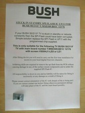 BUSH 50/211F STUCK IN STANDBY? SPI FLASH IC UF11 FOR T.MSD309.B81C 12176