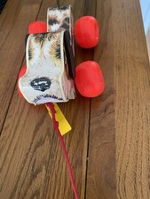 Vintage Fisher Price Little Snoopy pull along dog toy 1965.(Pre-owned)