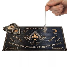 Wooden Vintage Ouija Board & Planchette Handmade Flame Hand Spirit Board Decor