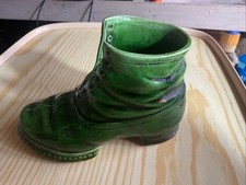 Vintage Pottery green boot,6