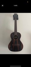 Striped ebony tenor acoustic kala ukulele model KA-EBY-T