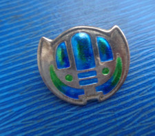 Charles Horner Sterling Silver Enamel CAT or Scarab Beetle Brooch  1908 Chester