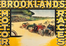 Vintage Car Poster Brooklands