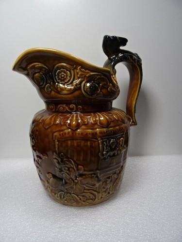 Large pottery jug decorated - jug,