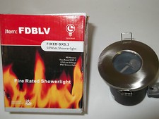 1 x NEW Brush Nickel IP65 Fire Rated Showerlight Fixed MR16 50W 12V Item: FDBLV
