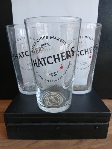 Thatchers cider pint glasses - cider,