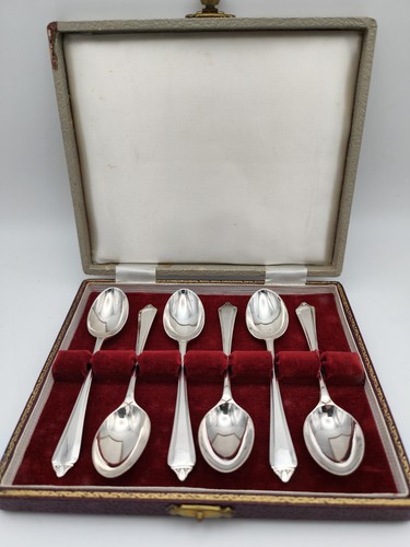 Cased set sterling silver - set, 6