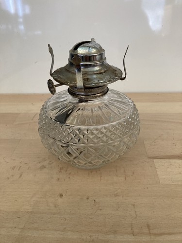 Vintage glass parafin lamp - vintage,