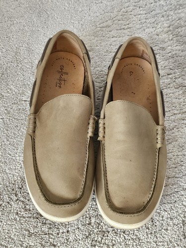 Clarks bratton beige loafer - clarks,