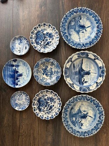 Vintage delft blue ceramic - 9,