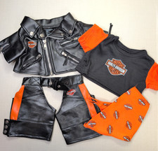 Build-A-Bear Harley Davidson Outfit - Jacket, Chaps, Bandana and T-Shirt Set