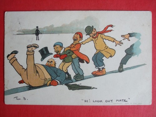 Tom browne comic ice slide - tom,