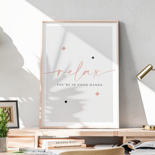 Hair Salon Wall Art Beauty Stylist Hairdresser Lashes Brows Poster Print A4 A3